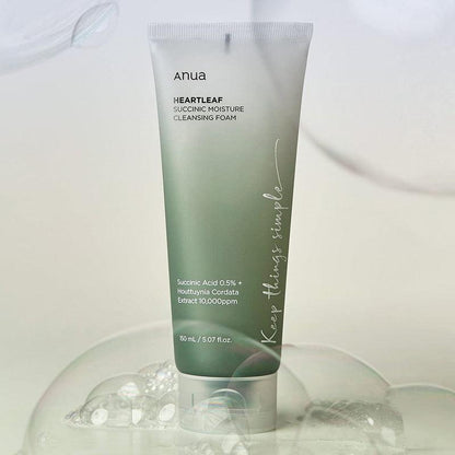 Anua Heartleaf Succinic Moisture Cleansing Foam 150ml - K-beauty