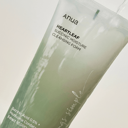 Anua Heartleaf Succinic Moisture Cleansing Foam 150ml - K-beauty