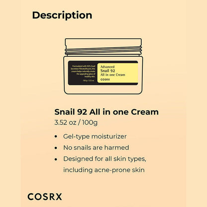 Cosrx Advanced Snail 92 All In One Cream